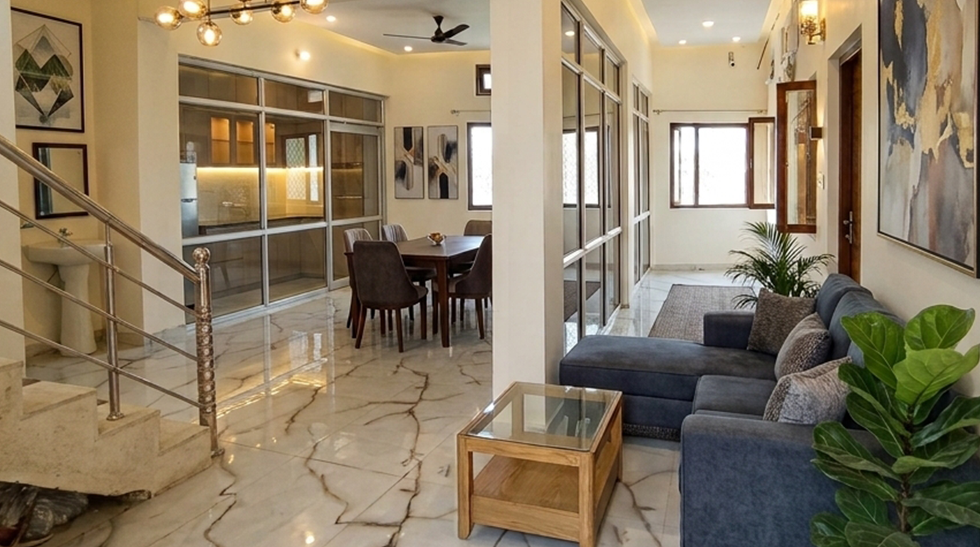 Grand reception lobby at Mahak Palace